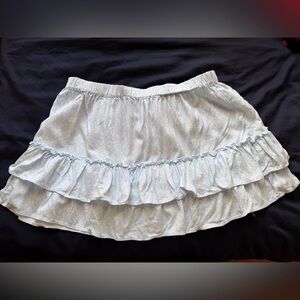 Brandy Melville Light Blue Ruffle Skater Skirt